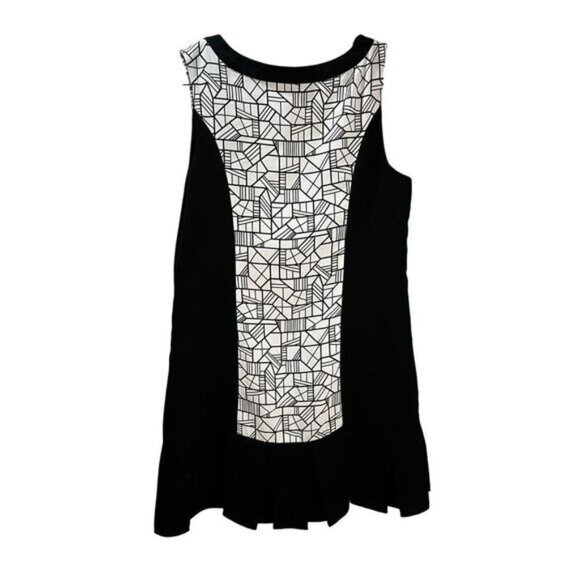 Sleeveless Liquid‎ Knit Dress Geometric Print Large Jonathan Saunders - Picture 2 of 6